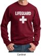 Mens Sweatshirt Distressed Lifeguard Sweat Shirt