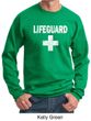 Mens Sweatshirt Distressed Lifeguard Sweat Shirt
