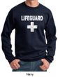 Mens Sweatshirt Distressed Lifeguard Sweat Shirt