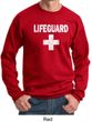 Mens Sweatshirt Distressed Lifeguard Sweat Shirt