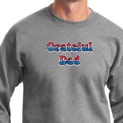 Mens Sweatshirt Grateful American Dad Sweat Shirt
