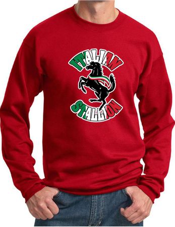 Mens Sweatshirt Italian Stallion Sweat Shirt