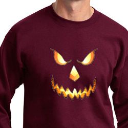 Mens Sweatshirt Pumpkin Head Sweat Shirt