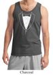 Mens Tanktop Basic White Tuxedo Tank Top