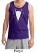 Mens Tanktop Basic White Tuxedo Tank Top