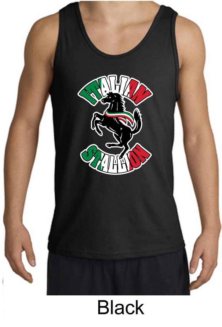Mens Tanktop Italian Stallion Tank Top Italian Stallion Mens Shirts
