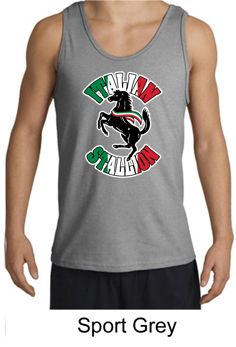 Mens Tanktop Italian Stallion Tank Top Italian Stallion Mens Shirts