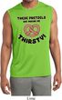 Mens Thirsty Pretzels Sleeveless Moisture Wicking Tee T-Shirt