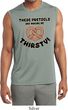 Mens Thirsty Pretzels Sleeveless Moisture Wicking Tee T-Shirt