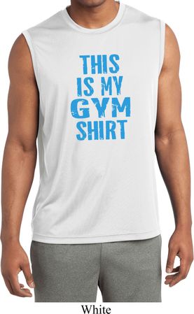 Mens This Is My Gym Shirt Sleeveless Moisture Wicking Shirt