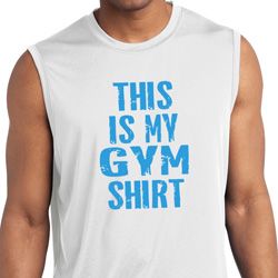 Mens This Is My Gym Shirt Sleeveless Moisture Wicking Shirt