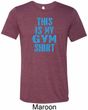 Mens This Is My Gym Shirt Tri Blend Crewneck Shirt