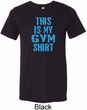 Mens This Is My Gym Shirt Tri Blend Crewneck Shirt