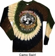 Mens Three Stooges Moonshine Whiskey Long Sleeve Tie Dye Tee T-shirt