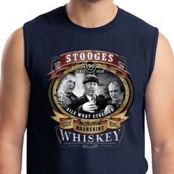 Mens Three Stooges Shirt Moonshine Whiskey Muscle Tee T-Shirt Mens Three Stooges Shirt Moonshine Whiskey Muscle Tee T-Shirt
