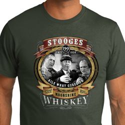Mens Three Stooges Shirt Moonshine Whiskey Organic Tee T-Shirt Mens Three Stooges Shirt Moonshine Whiskey Organic Tee T-Shirt