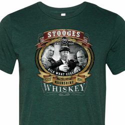 Mens Three Stooges Shirt Moonshine Whiskey Tri Blend Crewneck Tee Mens Three Stooges Shirt Moonshine Whiskey Tri Blend Crewneck Tee