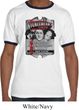 Mens Three Stooges Shirt Nyukleheads Garage Ringer Tee T-Shirt