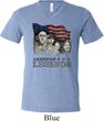 Mens Three Stooges Shirt Rushmorons Tri Blend V-neck Tee T-Shirt