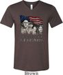 Mens Three Stooges Shirt Rushmorons Tri Blend V-neck Tee T-Shirt
