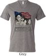 Mens Three Stooges Shirt Rushmorons Tri Blend V-neck Tee T-Shirt