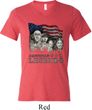 Mens Three Stooges Shirt Rushmorons Tri Blend V-neck Tee T-Shirt