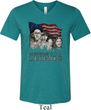 Mens Three Stooges Shirt Rushmorons Tri Blend V-neck Tee T-Shirt