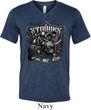 Mens Three Stooges Shirt Stooges Bike Week Tri Blend V-neck T-Shirt