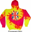 Mens UK Flag Hoodie Union Jack Tie Dye Hoody