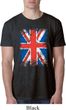 Mens UK Flag Shirt Union Jack Burnout Tee T-Shirt