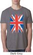 Mens UK Flag Shirt Union Jack Burnout Tee T-Shirt