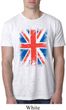 Mens UK Flag Shirt Union Jack Burnout Tee T-Shirt