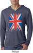 Mens UK Flag Shirt Union Jack Lightweight Hoodie Tee