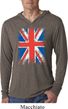 Mens UK Flag Shirt Union Jack Lightweight Hoodie Tee
