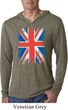Mens UK Flag Shirt Union Jack Lightweight Hoodie Tee