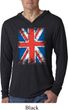 Mens UK Flag Shirt Union Jack Lightweight Hoodie Tee