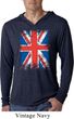 Mens UK Flag Shirt Union Jack Lightweight Hoodie Tee
