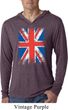 Mens UK Flag Shirt Union Jack Lightweight Hoodie Tee