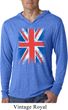 Mens UK Flag Shirt Union Jack Lightweight Hoodie Tee