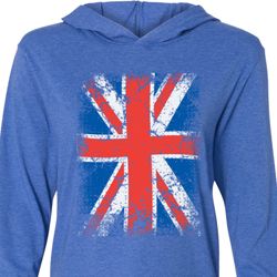 Mens UK Flag Shirt Union Jack Lightweight Hoodie Tee T-Shirt