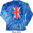 Mens UK Flag Shirt Union Jack Long Sleeve Tie Dye Tee T-shirt