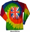 Mens UK Flag Shirt Union Jack Long Sleeve Tie Dye Tee T-shirt