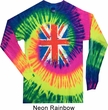 Mens UK Flag Shirt Union Jack Long Sleeve Tie Dye Tee T-shirt