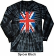 Mens UK Flag Shirt Union Jack Long Sleeve Tie Dye Tee T-shirt