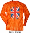 Mens UK Flag Shirt Union Jack Long Sleeve Tie Dye Tee T-shirt
