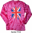 Mens UK Flag Shirt Union Jack Long Sleeve Tie Dye Tee T-shirt