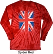 Mens UK Flag Shirt Union Jack Long Sleeve Tie Dye Tee T-shirt