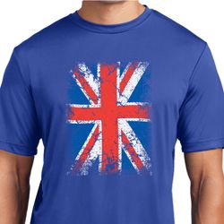 Mens UK Flag Shirt Union Jack Moisture Wicking Tee T-Shirt