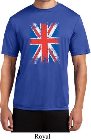 Mens UK Flag Shirt Union Jack Moisture Wicking Tee T-Shirt