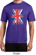 Mens UK Flag Shirt Union Jack Moisture Wicking Tee T-Shirt